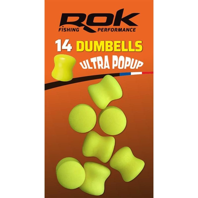 ROK DUMBELLS ULTRA POPUP JAUNE X 14