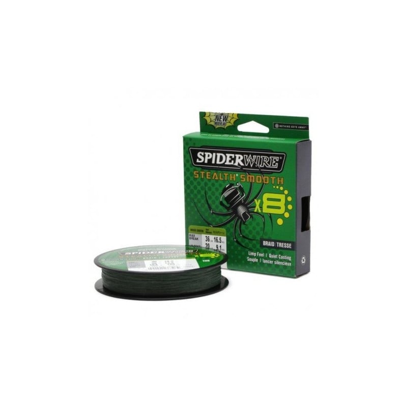 TRESSE SPIDERWIRE X8 0.23 MM 300 M MOSS GREEN 23.6 KG