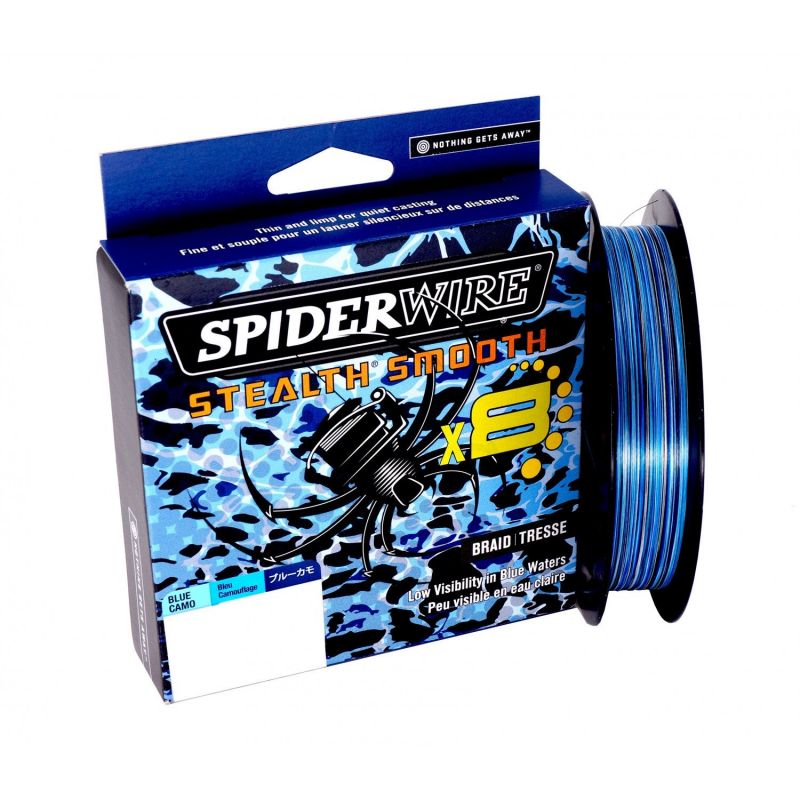 SPIDERWIRE TRESSE  STEALTH SMOOTH X8 0.11 MM 300 M 10.30 KG BLEU CAMO