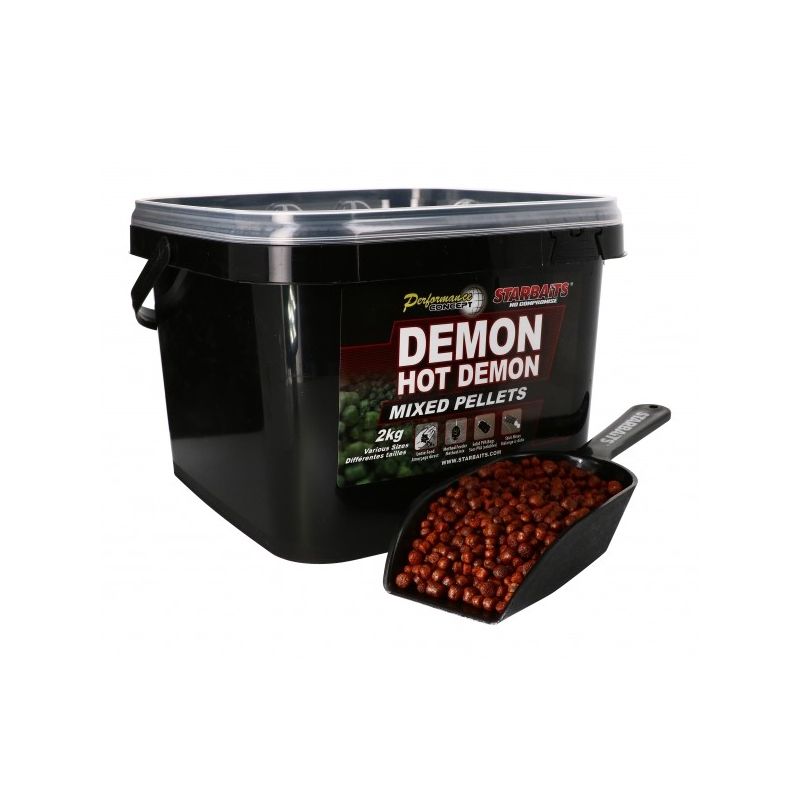 STARBAITS DEMON HOT DEMON PELLETS MIXED 2 KG