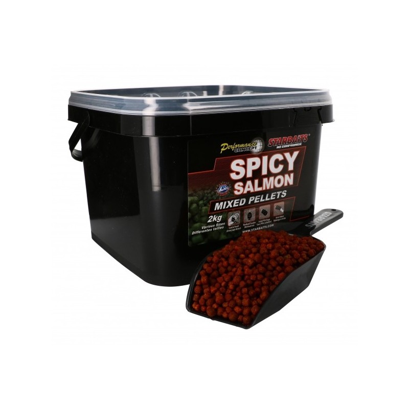 STARBAITS PC SPICY SALMON PELLETS MIXED 2 KG