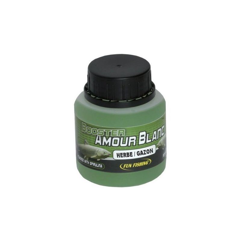FUN FISHING Amour Blanc Booster Herbe Gazon 100 ml – www.CarpeConnect.com