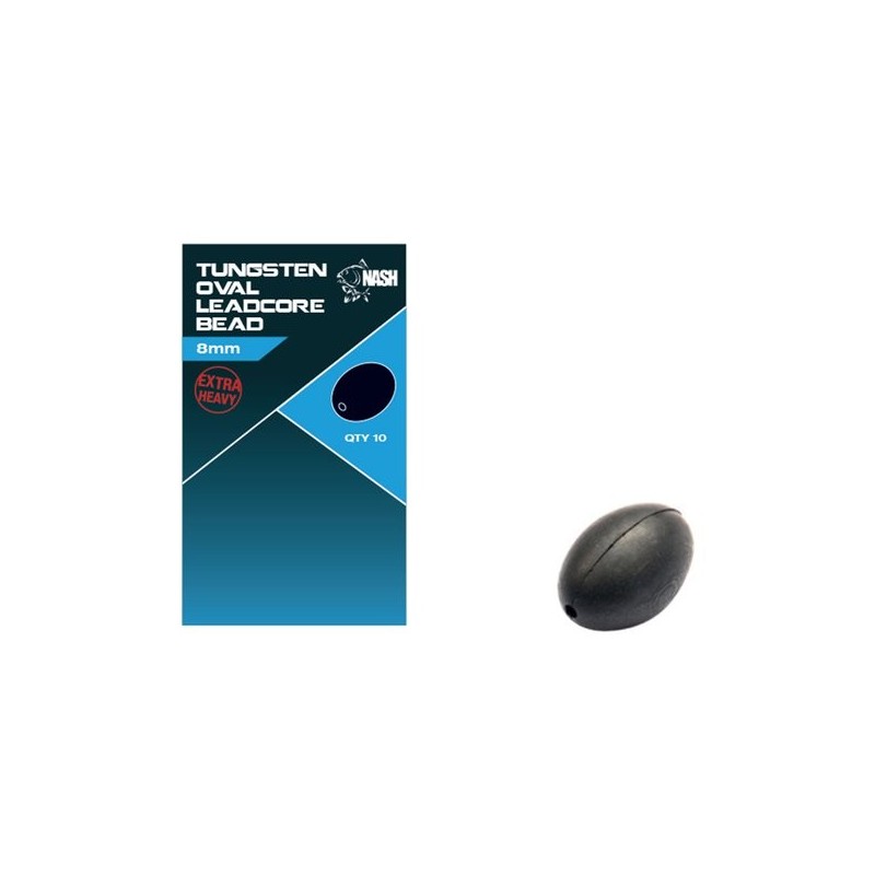 TUNGSTEN OVAL LEADCORE BEADS 8 MM X 10