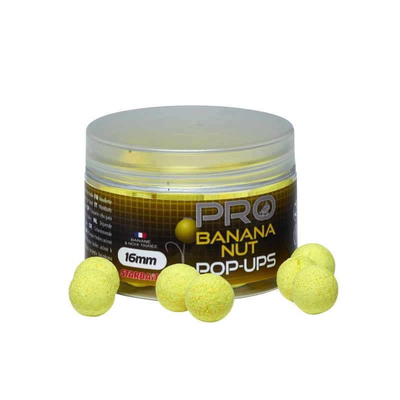 STARBAITS BOUILLETTES PRO BANANA NUT POP UP 16MM  50G