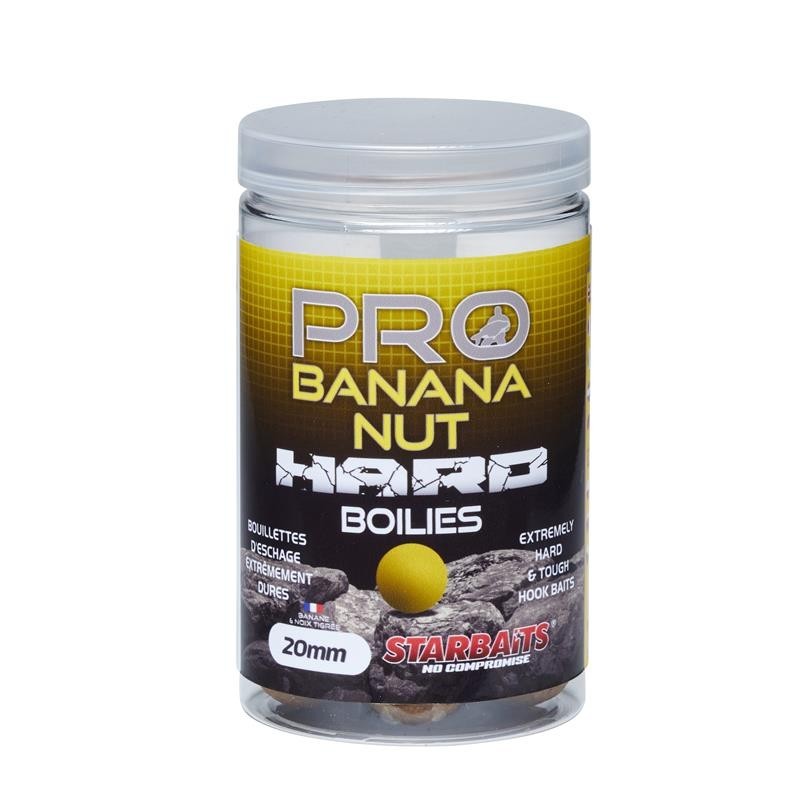 Bouillettes Pro Banana Nut - Appâts Durs Pour Pêche - 200g, Diamètre 24mm, Jaune