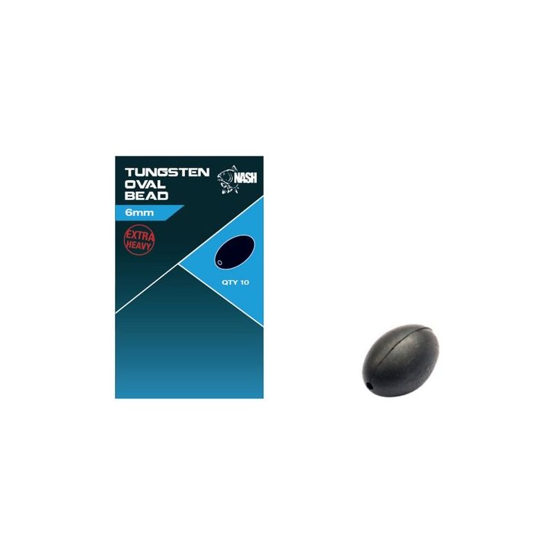 TUNGSTEN OVAL BEAD 6 MM X 10