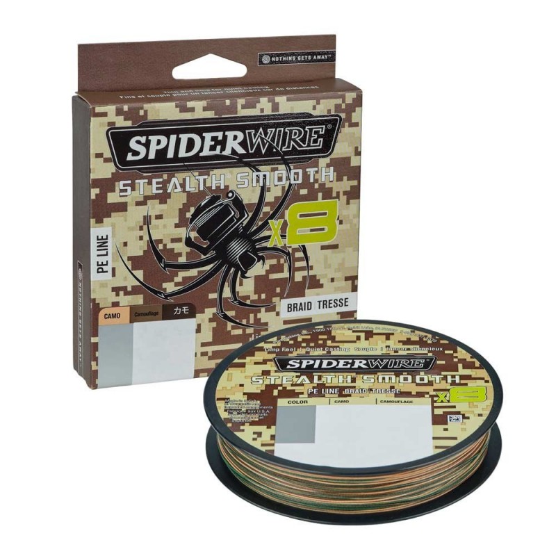 TRESSE CAMO BROWN  SPIDERWIRE STEALTH SMOOTH X8 0.29 MM 300 M 26.4 kg