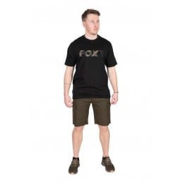 FOX T-SHIRT BLACK CAMO LOGO S