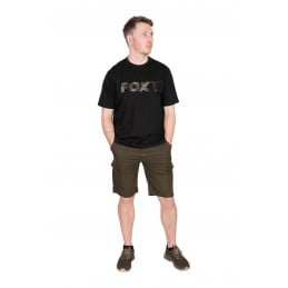 FOX T-SHIRT BLACK CAMO LOGO S
