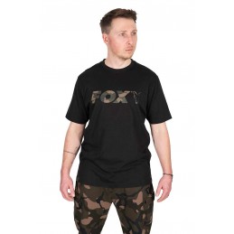 FOX T-SHIRT BLACK CAMO LOGO S