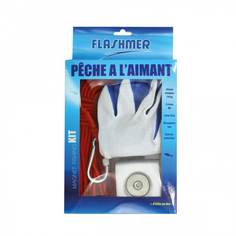 FLASHMER KIT PECHE A L'AIMANT 150 KG