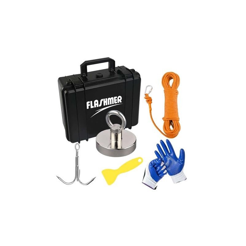 FLASHMER KIT PRO PECHE A L'AIMANT 250 kg