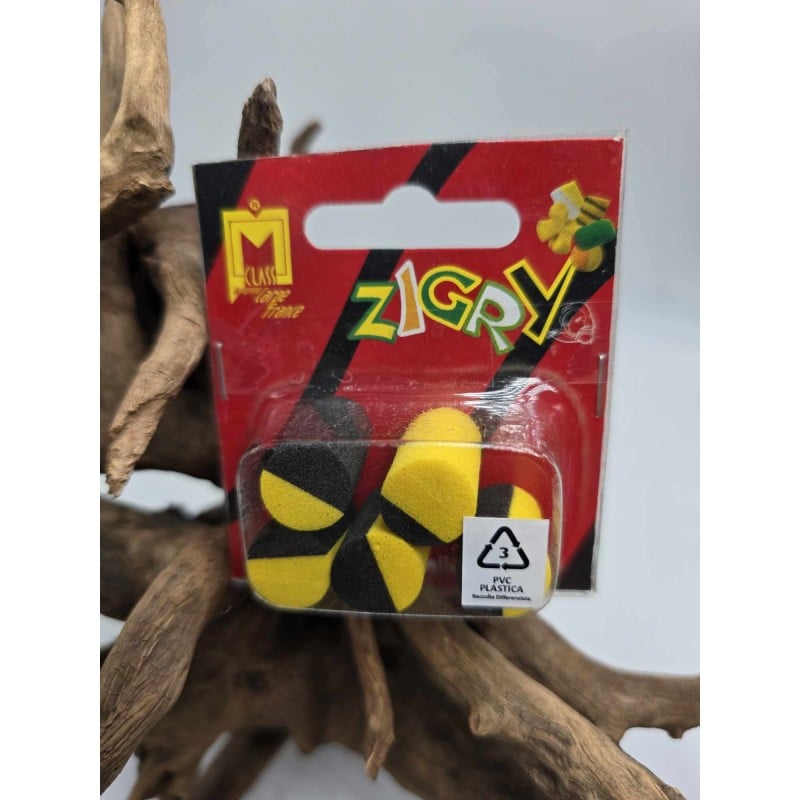 MILO ZIGRY CYL MEGA SPOT JAUNE NOIRE  5 PC 12X18 MM