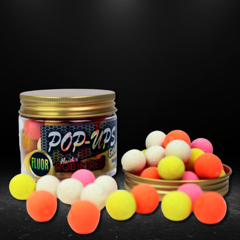 pro elite baits robin red gold fluoro pop ups 14 MM