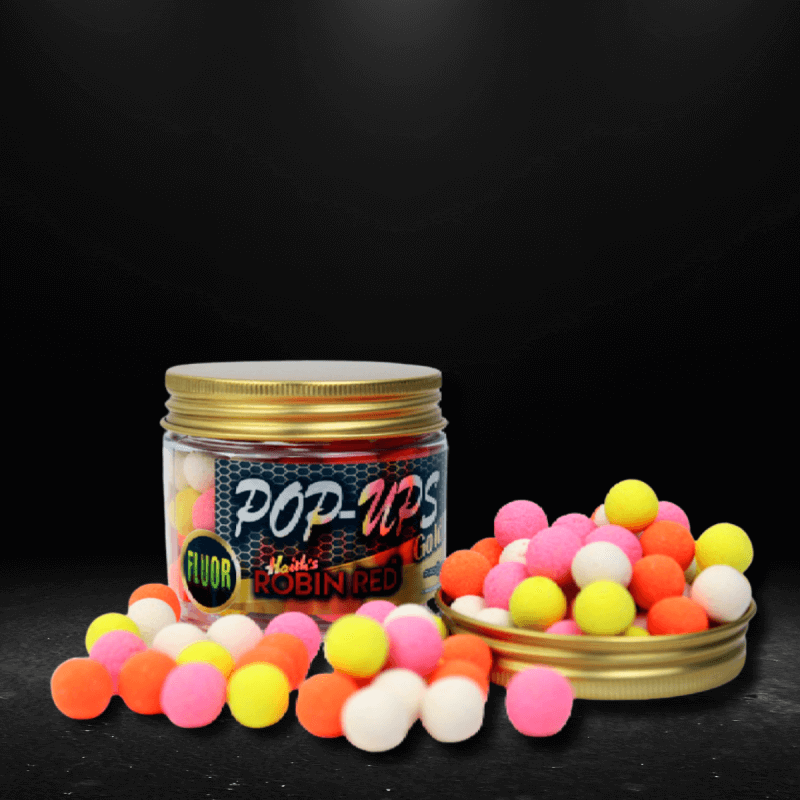 PRO ELITE BAITS ROBIN RED GOLD FLUO POP UP 12MM