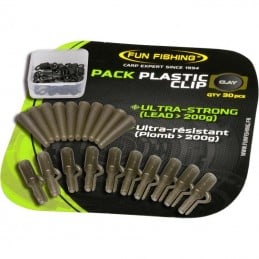 FUN FISHING PACK PLASTIC CLIP WEED X10