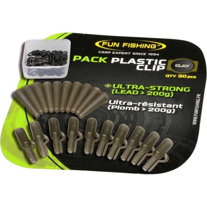 FUN FISHING PACK PLASTIC CLIP WEED X10