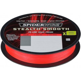 TRESSE SPIDERWIRE STEALTH SMOOTH RED 8X 0.29 MM 26.4 KG 300 M