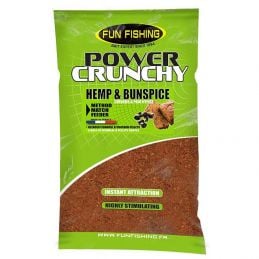 FUN FISHING Amorces Power Crunchy Hemp Bun Spice 2 kg – www.CarpeConnect.com