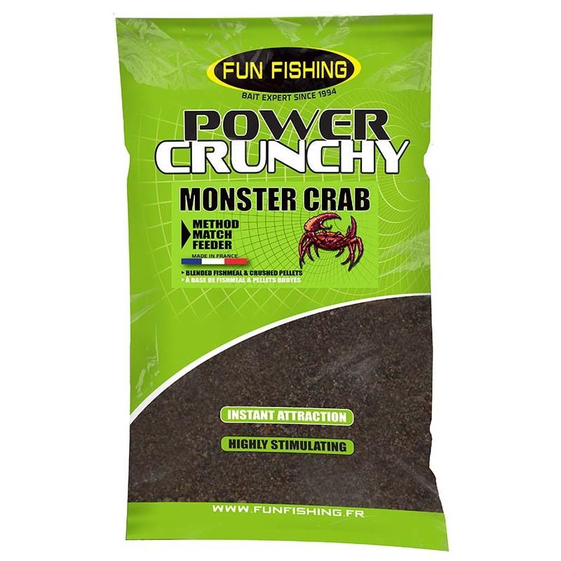 FUN FISHING AMORCE POWER CRUNCHY SAC 2 KG MONSTER CRAB