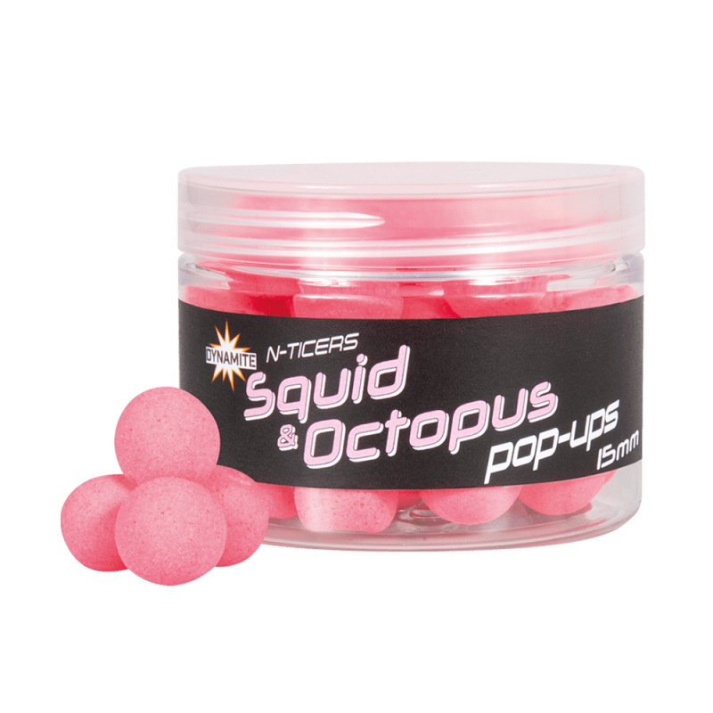 Dynamite Baits N-Ticers Squid Octopus Fluoro Pop Up 15 mm