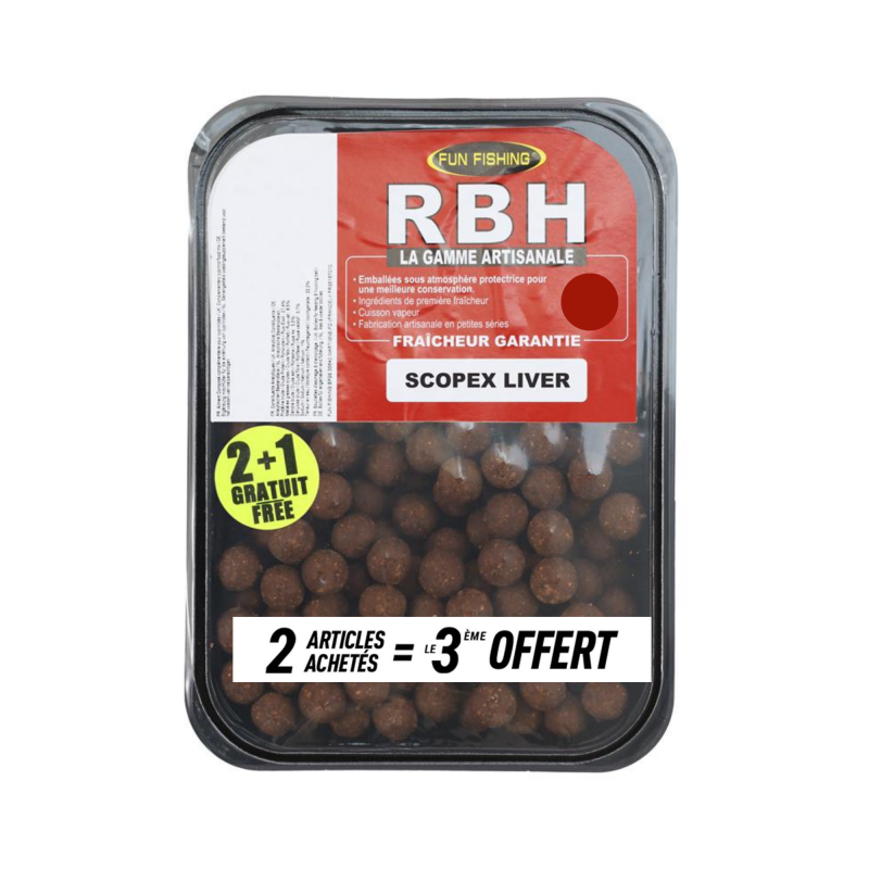FUN FISHING RBH Scopex Liver Bouillettes 20 mm 800 g – www.CarpeConnect.com