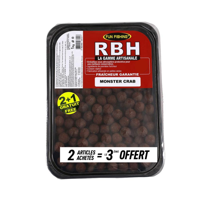 FUN FISHING RBH Monster Crab Bouillettes 15 mm 800 g – www.CarpeConnect.com