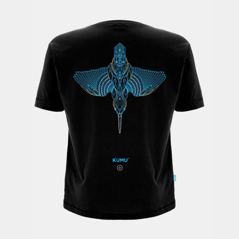 KUMU T-Shirt Take Flight Kingfisher – T-shirt graphique bleu et cuivre 4XL | CarpeConnect