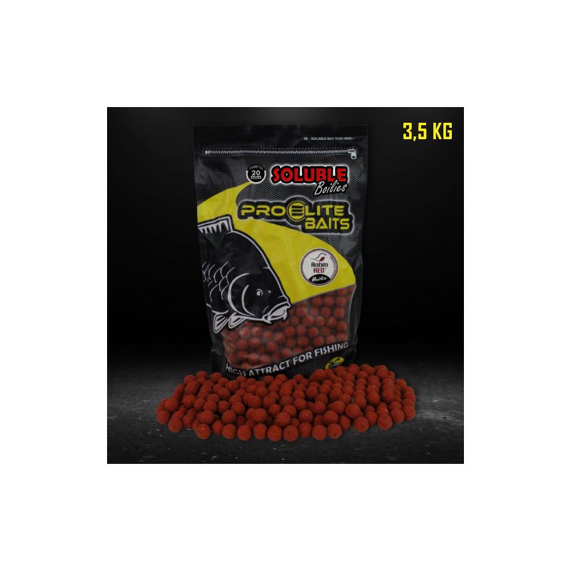 Pro Elite Baits Soluble Boilies 20mm Robin Red 3,5kg Bouillette Carpe | CarpeConnect