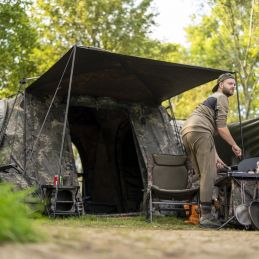 Nash Bank Life Gazebo Camo Pro – Abri de pêche robuste et camouflage efficace