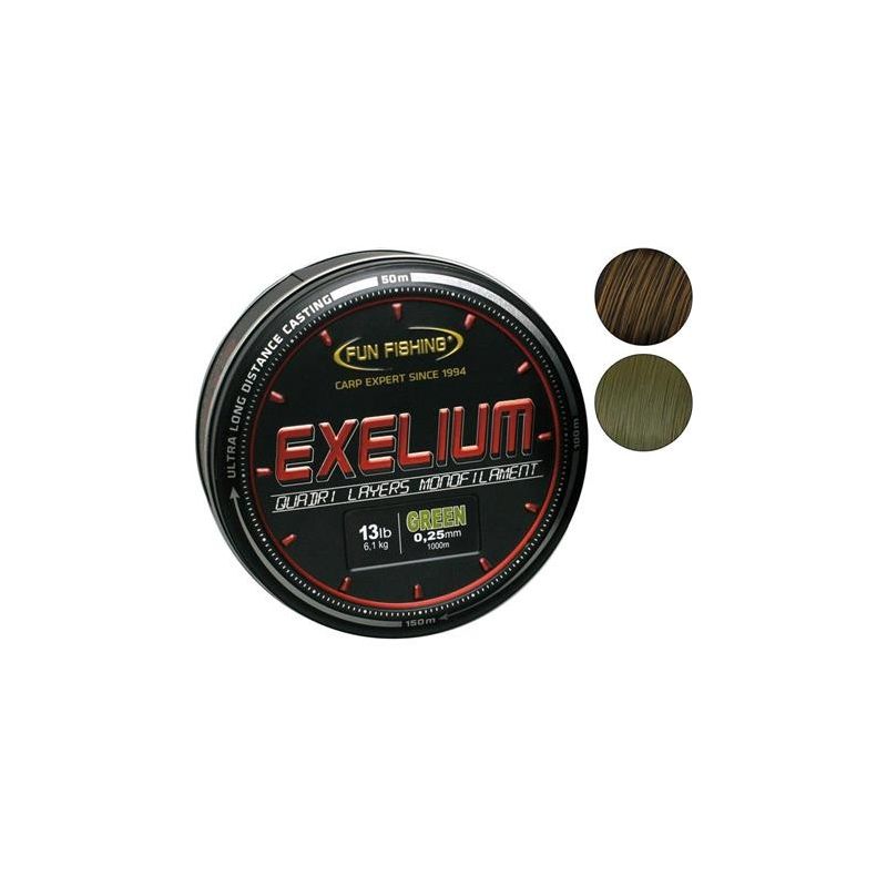 NYLON EXELIUM GREEN 0.35 MM  10.5KG 1000 M
