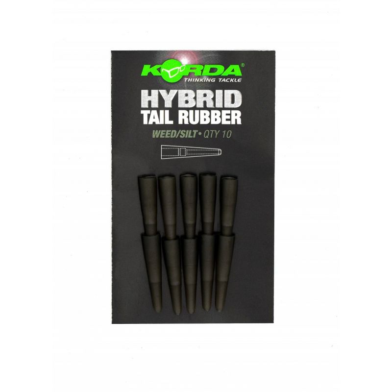 Korda Hybrid Tail Rubber Weed/Silt – Caoutchoucs de queue pour clips plomb | CarpeConnect