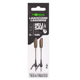 Korda Kable Leadcore Leaders Heli Safe Gravel 50 cm – 2 Pièces | CarpeConnect