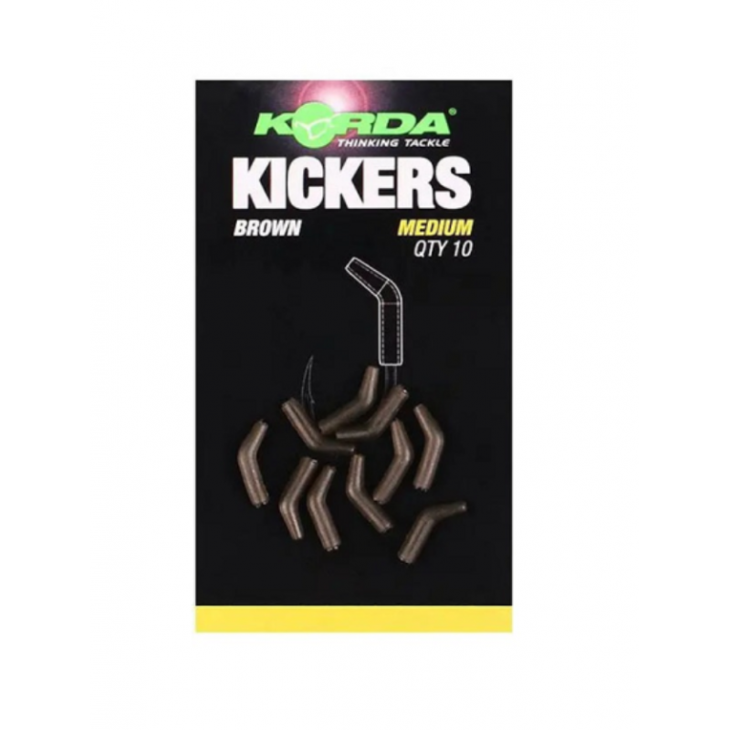 Korda Brown Kickers Medium – Kickers caoutchouc pour hameçons | CarpeConnect