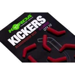 Korda Kickers X-Large Bloodworm Red – Kicker caoutchouc XL pour hameçons | CarpeConnect