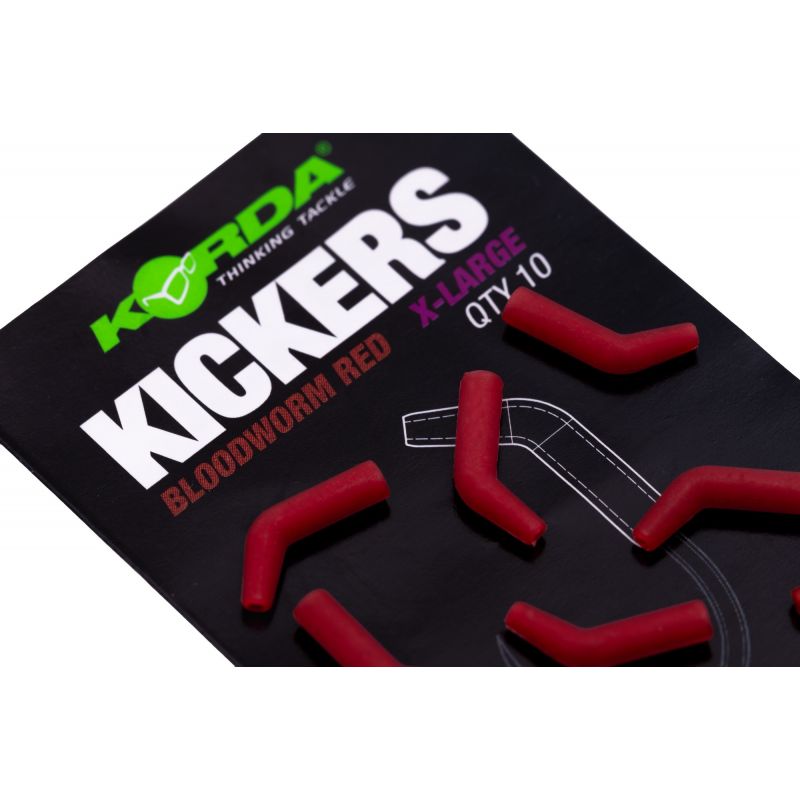 Korda Kickers X-Large Bloodworm Red – Kicker caoutchouc XL pour hameçons | CarpeConnect