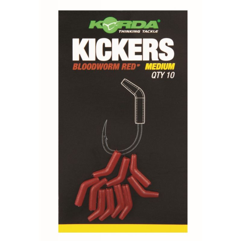 Korda Kickers Medium Bloodworm Red – Améliorez l'accrochage | CarpeConnect