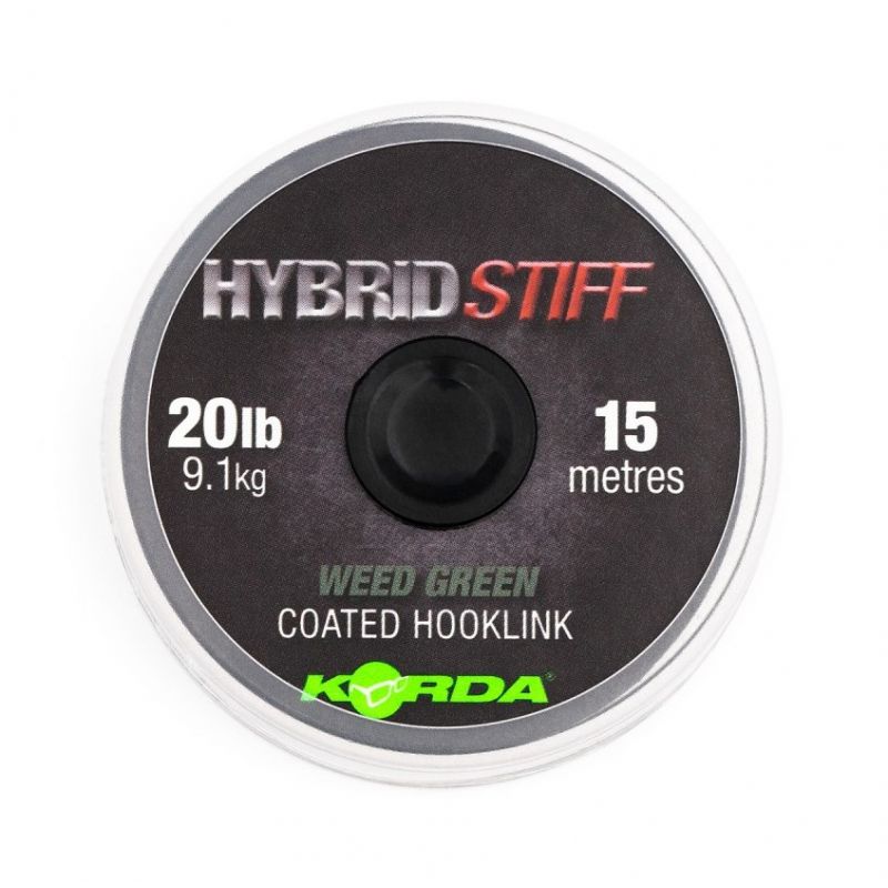 Korda Hybrid Stiff 20lb Weed Green 15m