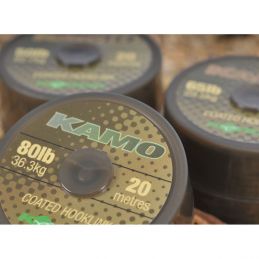 Korda Kamo Coated Hooklink 80lb 20m – Tresse Enduite Résistante pour Carpes | CarpeConnect