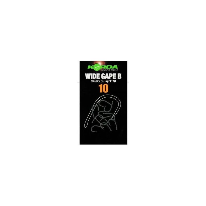 Korda Wide Gape B Barbless Size 10