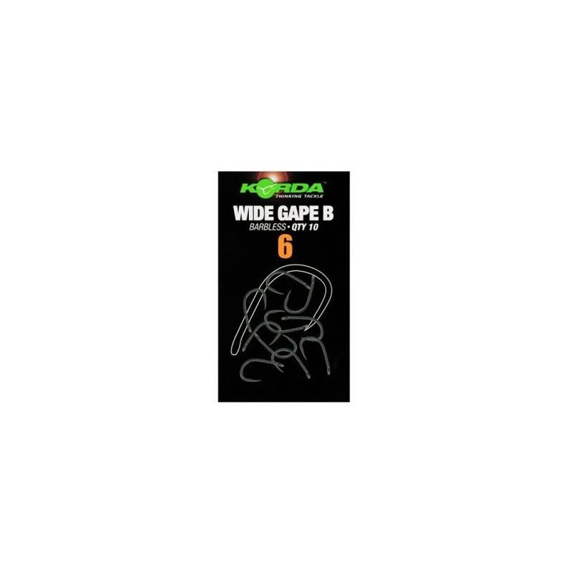 Korda Wide Gape B Barbless Size 06