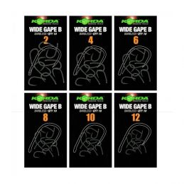 Korda Wide Gape B Barbless Size 10