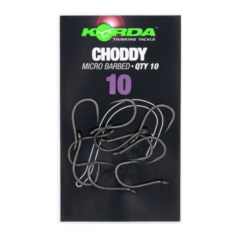 Korda Choddy Micro Barbed Size 10 – Hameçon Rigide pour Carpes | CarpeConnect