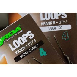 Korda Loops Rigs Krank Micro Barbed Size 4 – Sections d’Hameçons Prêtes à l’Emploi | CarpeConnect