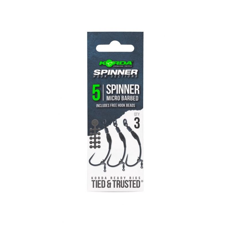 Korda Spinner Hook Sections Spinner Size 5 Micro Barbed