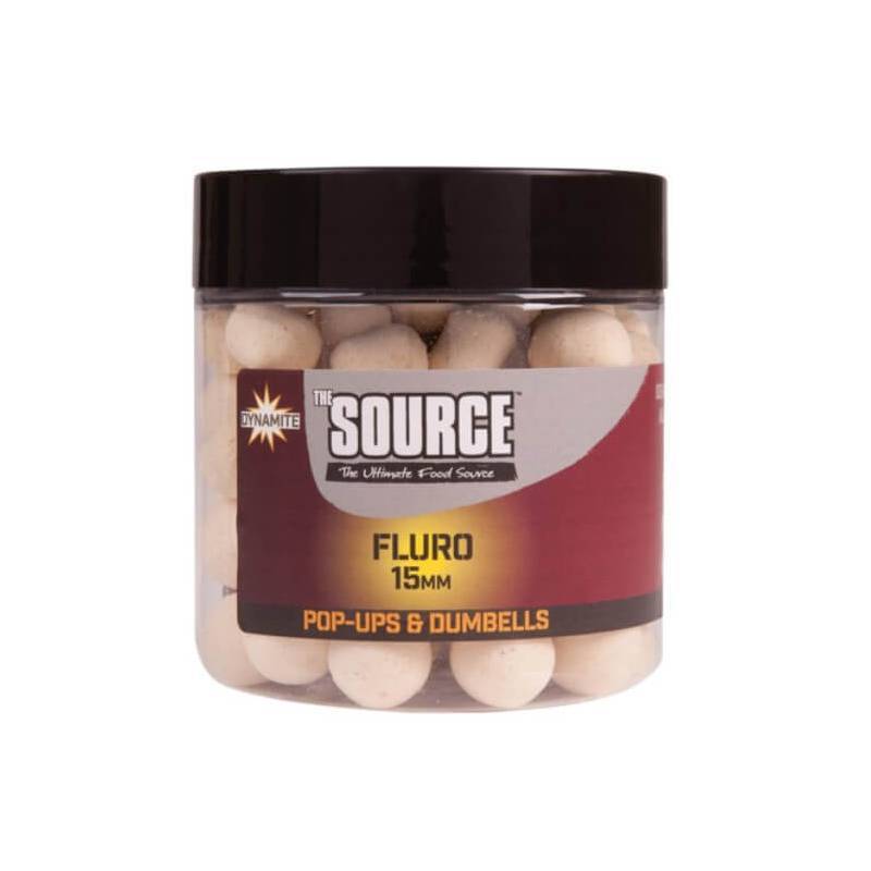 Dynamite Baits The Source Fluoro Pop Ups 15 mm – Pop-Ups Super Flottants pour Carpe