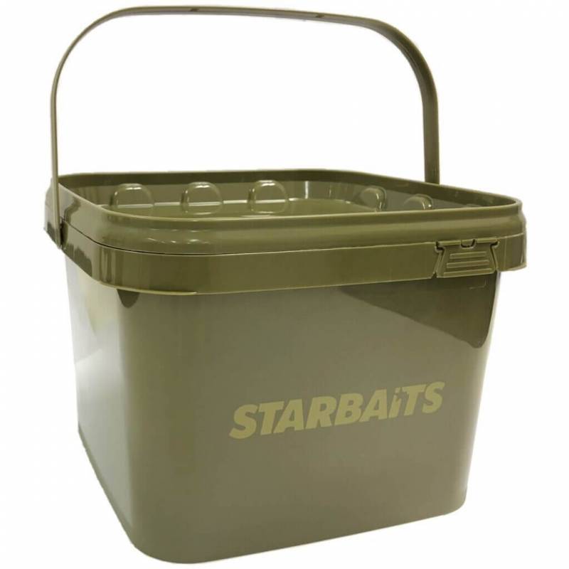 STARBAITS STB Square Bucket 21L – Seau Rectangulaire Hermétique et Robuste | CarpeConnect