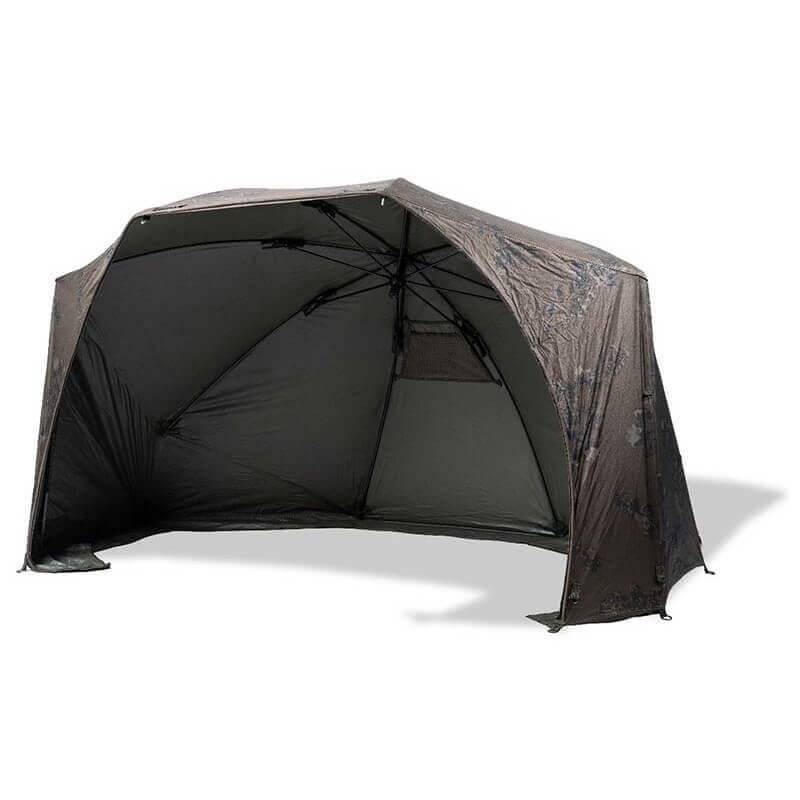 Nash Scope OPS Recon Brolly, brolly carpe, abri carpiste, toile Aquasense 10 000 mm, léger et résistant