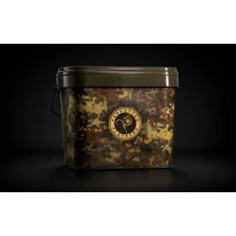 Forgotten Flavours Flecktarn Bucket 10L | Seau Pêche Carpe PVC Camouflage