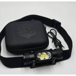 Lampe Frontale UV Viper Competition UFO Z51 – 1260 lm, portée 150m, LED UV, IP65